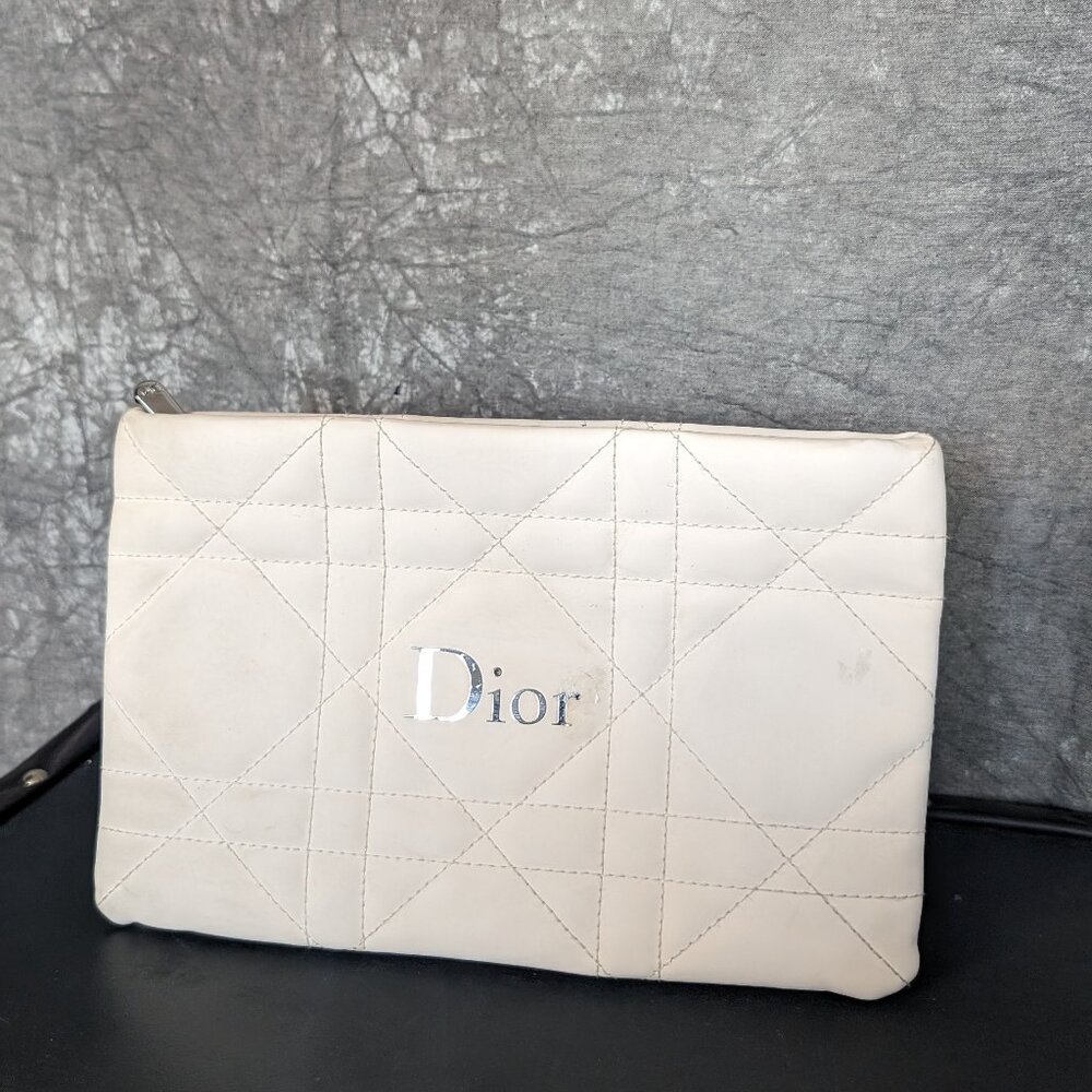 Vintage Dior Quilted Cosmetic Pouch